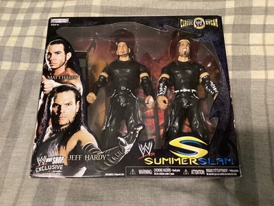 WWE MATT JEFF HARDY BOYZ SUMMERSLAM BOX SET 2008 SHOP EXCLUSIVE CLASSIC RARE!! - Image 1 of 4