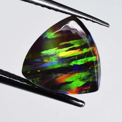 2.15 Ct Fire Opal Doublet Trillion Cabochon Sparkling Gemstone - Image 1 of 4