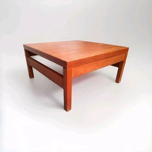 Mid Century Vintage Teak Coffee Table Retro Danish style 61cm Square 70's Scandi - Picture 1 of 5