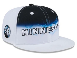 Minnesota Timberwolves Snapback Hat White Flat Brim NBA Cap - Picture 1 of 2