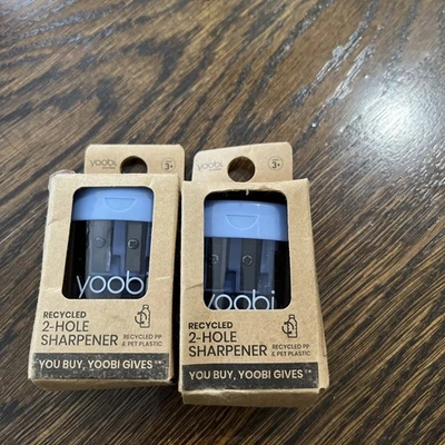 Sacapuntas Yoobi de 2 agujeros - Azul - Lote de 2 - NUEVO Foto 1 de 4