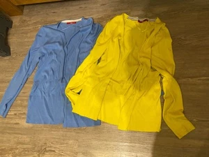 2 tolle Westen Weste Strickweste S.Oliver, Gr. 34, Gelb Blau Strickjacke - Bild 1 von 4