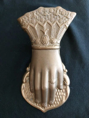 Vintage Brass  Hand Letter/ Glove Wall Holder - Image 1 of 4