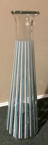 Vintage Mid Century Modern MCM Whiskey Liquor Glass Bottle Decanter Striped Art - Bild 1 von 3