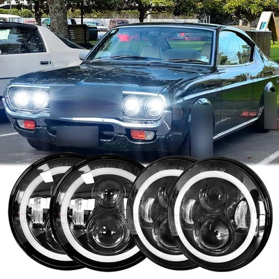Faros LED Hi-Lo DRL de 5-3/4 de 5,75 pulgadas 4 piezas para Mazda RX-4 1974-1976 Foto 1 de 4