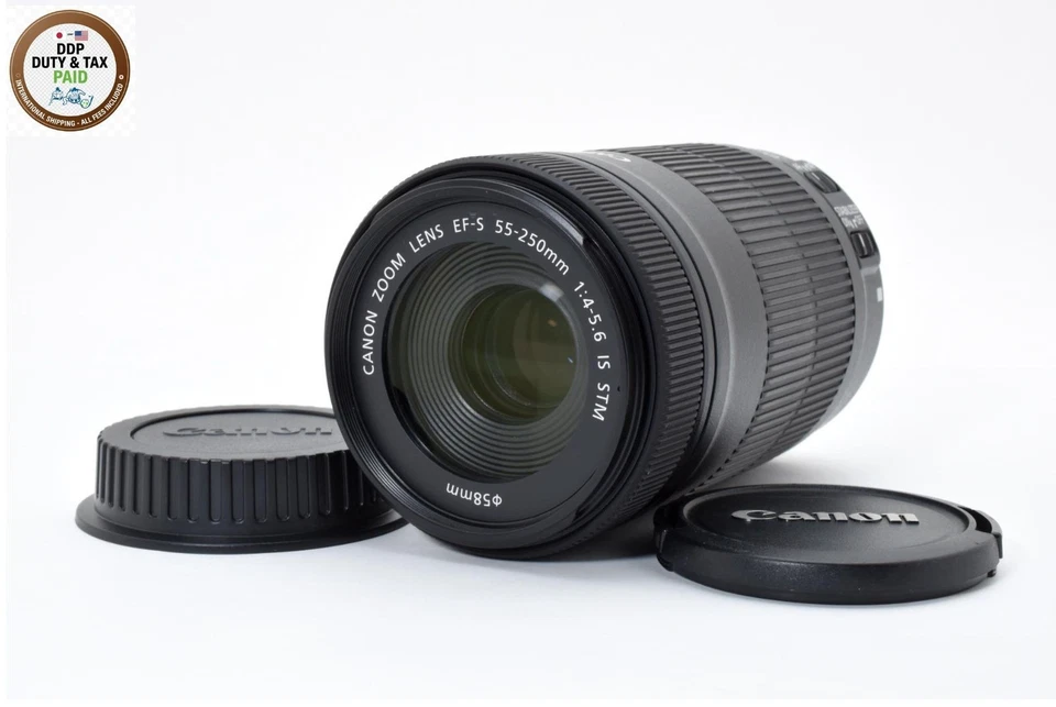 [Mint] Canon EF-S 55-250mm f/4-5.6 IS STM Telephoto Zoom Lens From JAPAN - Image 1 of 4