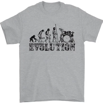 Evolution Of Batteria T-Shirt 100% Cotone - Immagine 1 di 4