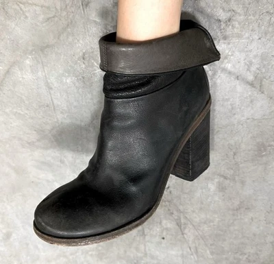 Botas de tornozelo Marsèll marrom luva couro, UE 38, fabricadas na Itália - Imagem 1 de 4