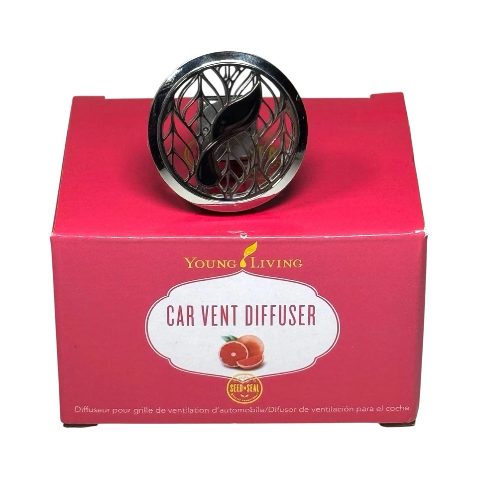 Difusor de ventilación para automóvil Young Living - plateado/gris + 6 almohadillas para aceites esenciales NUEVO Foto 1 de 4