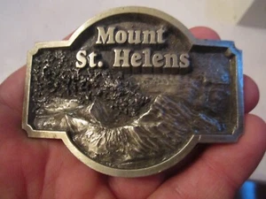 1980 MOUNT ST HELENS BELT BUCKLE - HEAVY METAL - GW13 - Picture 1 of 3