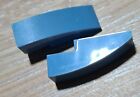 2 x GENUINE LEGO jeans blue grey smooth shaped tile brick (1×3) * part 50950 *