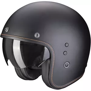 Scorpion Motorrad Helm Belfast Evo Solid Gr. XXXL Jethelm Retro schwarz matt - Bild 1 von 3