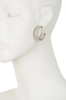 Pendientes de aro Adami & Martucci de plata esterlina malla/oro rosa *****NUEVOS***** Foto 1 de 4