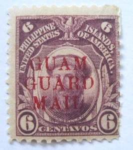 Mint 1930 US Local Guam Guard Mail M9 MH OG - Picture 1 of 2