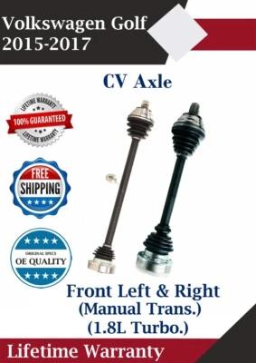 Ejes CV delanteros OE para Volkswagen Golf 2015-2017 transmisión manual Garantía de por vida Foto 1 de 4