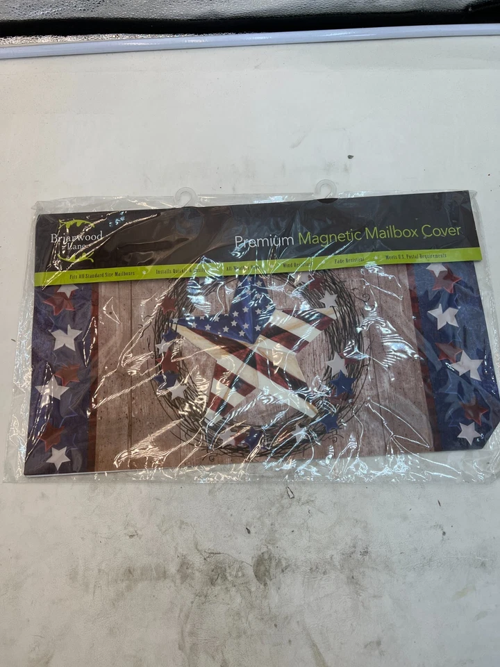 Americana Barnstar Patriotic Magnetic Mailbox Cover Primitive Briarwood Lane