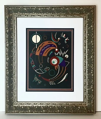 Wassily Kandinsky 1938 Original Lithograph "Comets" Framed COA Foto 1 de 2