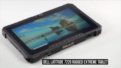 Dell Latitude 12 7220 WiFi Rugged Tablet i5-8365U 8GB 128GB Barcode  Card Reader - Bild 1 von 2