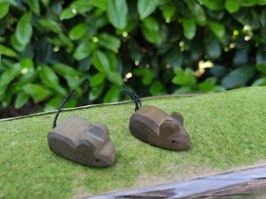 2x OSTHEIMER Holztiere mit Brandstempel - Maus Mäuse --TOP ZUSTAND-- - Picture 1 of 1