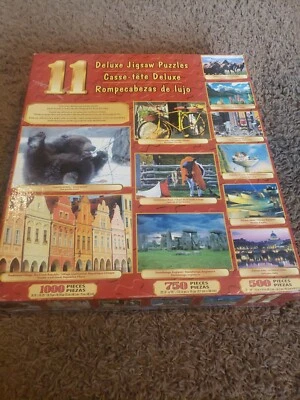 2005 Sure-Lox 11 Deluxe Jigsaw Puzzles Animal Architecture Landscape 7250 PC - Image 1 of 4