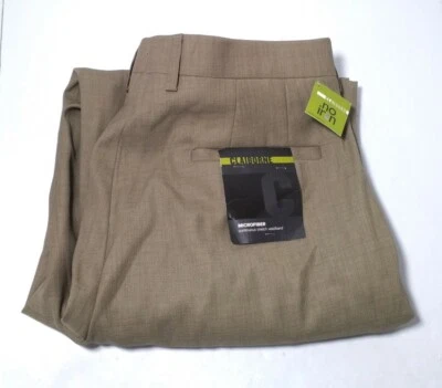  Claiborne серый мужские брюки 36 x 32 повседневный прямой крой плоский микрофибры (34 x 32) новый - Изображение 1 из 4