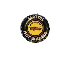 Vintage 1967 Mattel Hot Wheels Redline Custom Firebird Metal Pin Button Badge - Picture 1 of 2