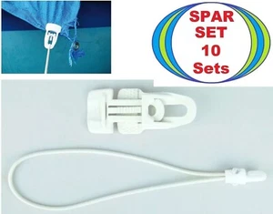 10x Holdon Banner Planen Spanner MIDI Clip weiss + Spannfix 25cm Ø4mm Spanngummi - Bild 1 von 17