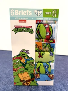 Teenage Mutant Ninja Turtles~Boys Briefs~Size 2T-3T~6 Pack~Underwear~Cotton~New - Picture 1 of 6