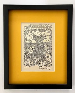 DIEGO RIVERA ORIGINAL 1938 SIGNED GRAVURE MATTED AND FRAMED - Picture 1 of 4