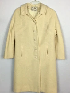 Kessler's Coat Women Camel Hair Beige Lined Full Length Coat/Jacket Vintage Sz L - Picture 1 of 6