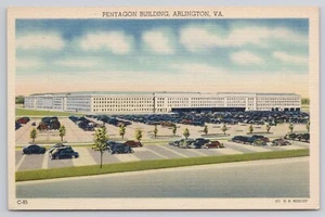 Pentagon Building Arlington Virginia Linen Postcard - Picture 1 of 2