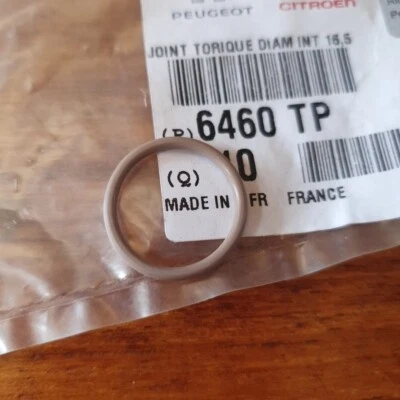Genuine Peugeot Citroen Coolant Hose O-ring - 6460TP - Image 1 of 2