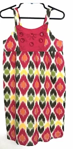 Gymboree Batik Summer Tank Style Dress Geometric Sleeveless w/ Gem Sz 5T NWT - Picture 1 of 1