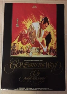 VIVIEN LEIGH - CLARK GABLE - Orig 23" x 33" MGM Video Poster GONE WITH THE WIND - Imagen 1 de 2