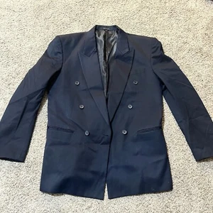 Giorgio Ferraro Zweireiher Jacke Business Freizeit Sport Mantel Navy Blau R 40 - Bild 1 von 14