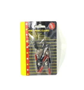 NEW ! 4PC MULTIPURPOSE 1" METAL SPRING CLAMP WITH RED & BLACK PVC COATED TIPS - Picture 1 of 2