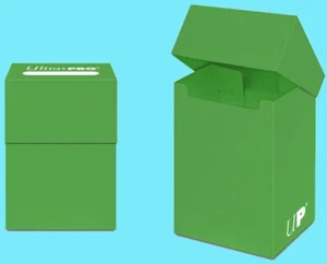 Ultra Pro LIME GREEN 80+ DECK BOX Standard Small Card Holder game storage case - Picture 1 of 3