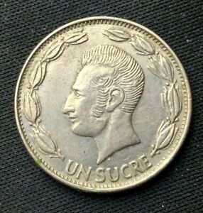 1978 Ecuador Un Sucre Coin XF  World Coin    Nickel clad steel      #K1280