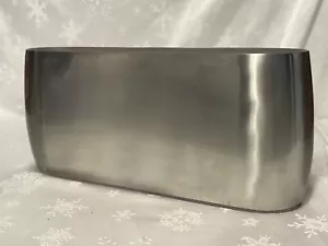 Selten! Georg Jensen Denmark Satin Matt Edelstahl 14" längliche ovale Vase - Bild 1 von 8