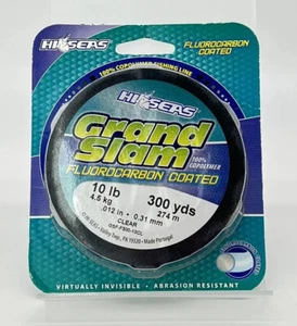 Hi-Seas Grand Slam Fluorocarbon Coated 10lb 300 yds CLEAR Copolymer Fishing Line - Picture 1 of 2