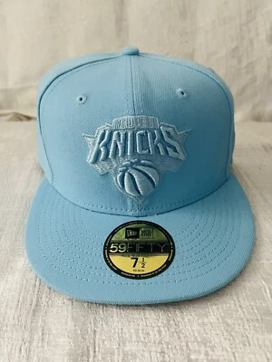 New Era New York Knicks Color Pack Jordan UNC Blue 59Fifty 5950 7 1/2 Hat Cap - Image 1 of 4
