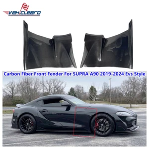 Carbon Fiber Front Fender Panel Replacement For SUPRA A90 2019-2024 Evs Style - Picture 1 of 8