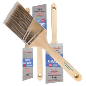 4 Pack Angle House Wall,Trim Paint Brush Set Home Exterior or Interior Brushes - Picture 1 of 7