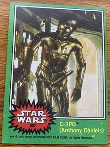 1977 Topps Star Wars #207 Green Border C3PO C-3PO Golden Rod Error Card EX !! - Picture 1 of 2