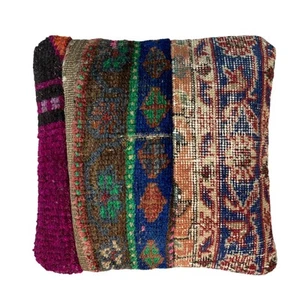 16x16 Vintage Rug Pillow, Patchwork Rug Pillow, Home Decor, Turkey Pillow, Vint - Bild 1 von 10
