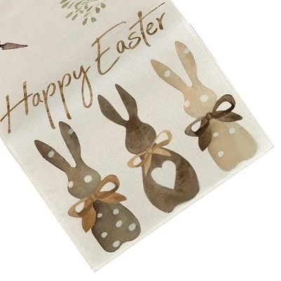 Festive Plaid Bunny Table Runner for Celebrating the Spring Season at Home - Image 1 of 4