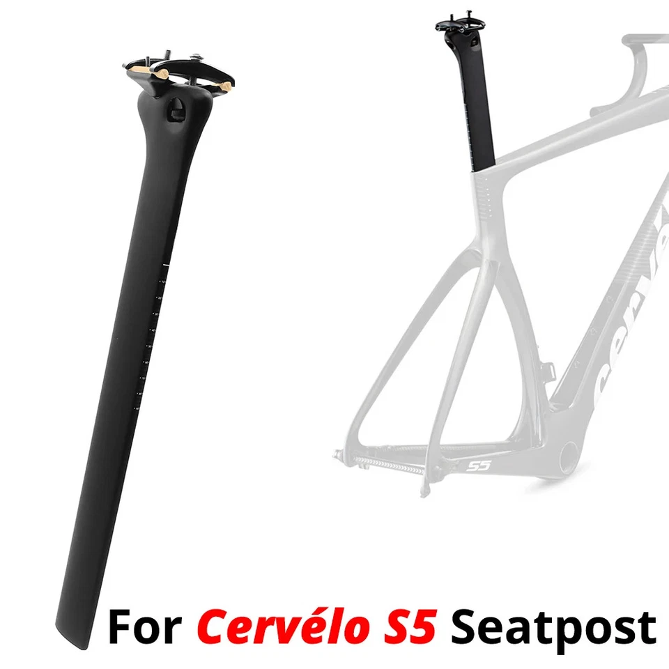 Tija de sillín de bicicleta de carretera de carbono desplazada para S5 0° límite de peso del ciclista: 120 kg Foto 1 de 4