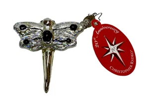 Vintage Christopher Radko ornamento "Flittin Pretty Gem" libellula nuovo con etichette 2004 Polonia - Foto 1 di 3