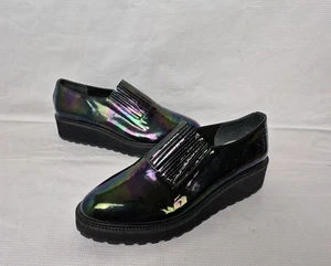 Loeffler Randall Damen schillernde Plateau Halbschuhe Größe 8,5 schwarz glänzend - Bild 1 von 9