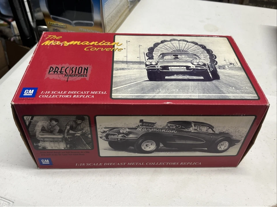 PRECISION MINIATURES 1961 CORVETTE THE MAZMANIAN DRAG CAR DIECAST!! NEW IN BOX! - Image 1 of 4